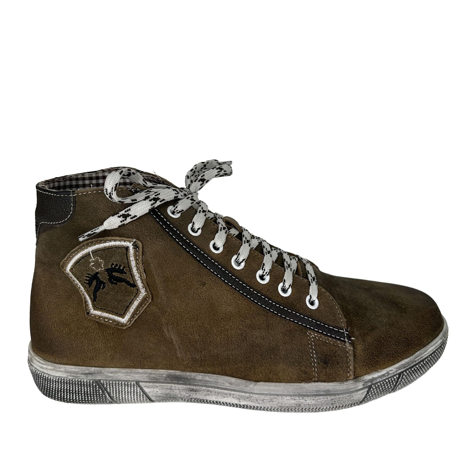 Maddox Herren Trachten Leder Schuhe Hohe Sneaker Marinus | Wood 45