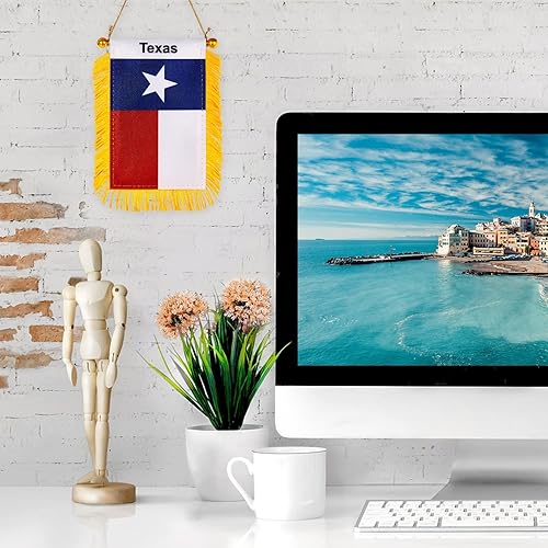 Miniatura 228 de ZXvZYT Bandera argentina colgante de ventana argentina de 3 x 5 pulgadas, mini banderas argentinas para decoración de espejo retrovisor, con ventosa