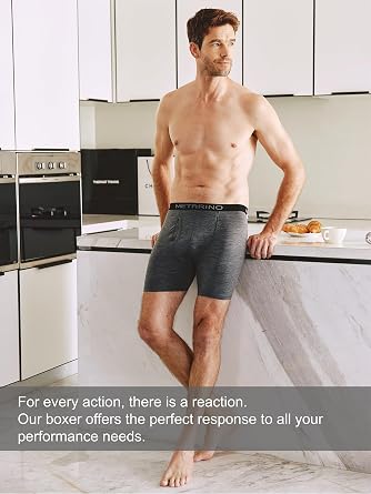 METARINO Men Merino Wool Boxer Briefs Anti-Odor Soft Underwear Travel
