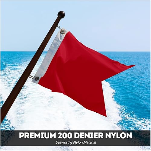 Miniatura 2 de AGAS Bravo Code B - Bandera de señal marina de 4 x 6 pies, nailon 200D impreso, cabecera de lona, ojales de latón, bordes cosidos y no destiñen,