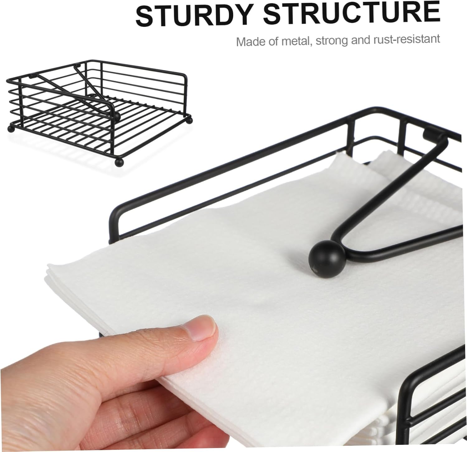 Alipis 5pcs Iron Napkin Holder for Kitchen Sturdy Flat Design Shape for Dining Tables and Home Decor Multi-purpose Tissue Dispenser for Easy Access