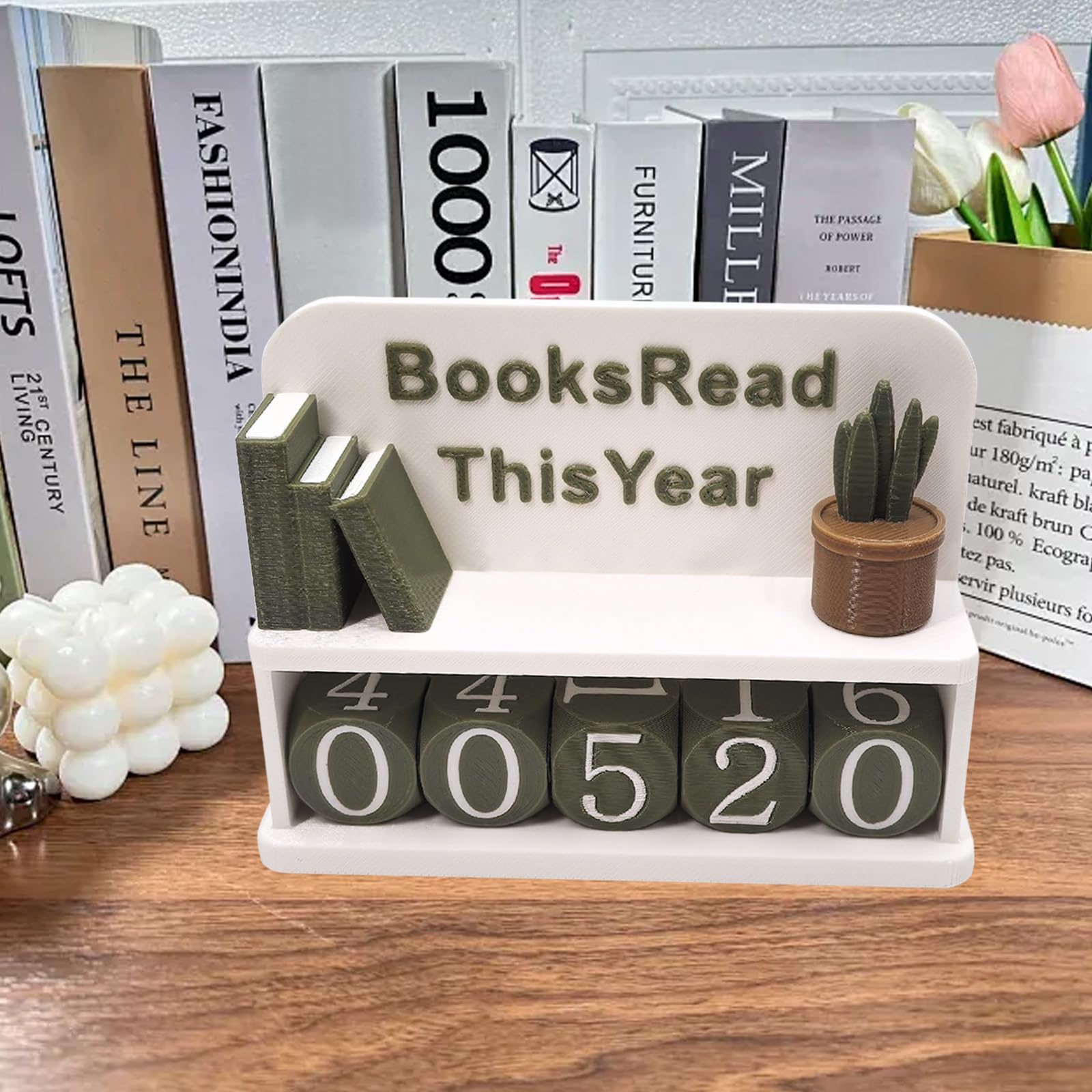 Simsky Contadores de libros leídos - Leer este año contador para decoración de estanterías - Regalo para lectores, profesores y amantes de la biblioteca