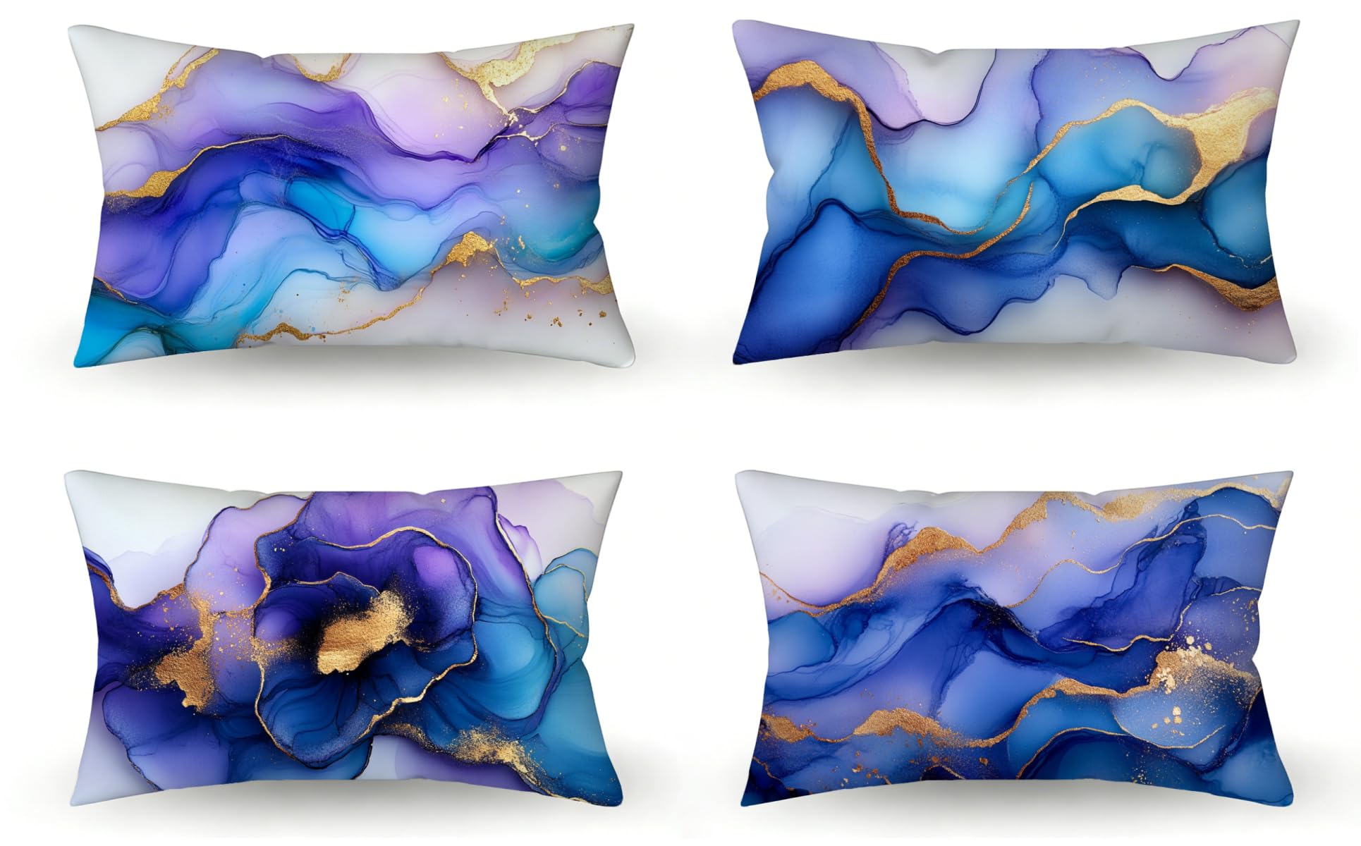 Taie d'oreiller velours 60x90 housse coussin exterieur violet lot de 4 m-492
