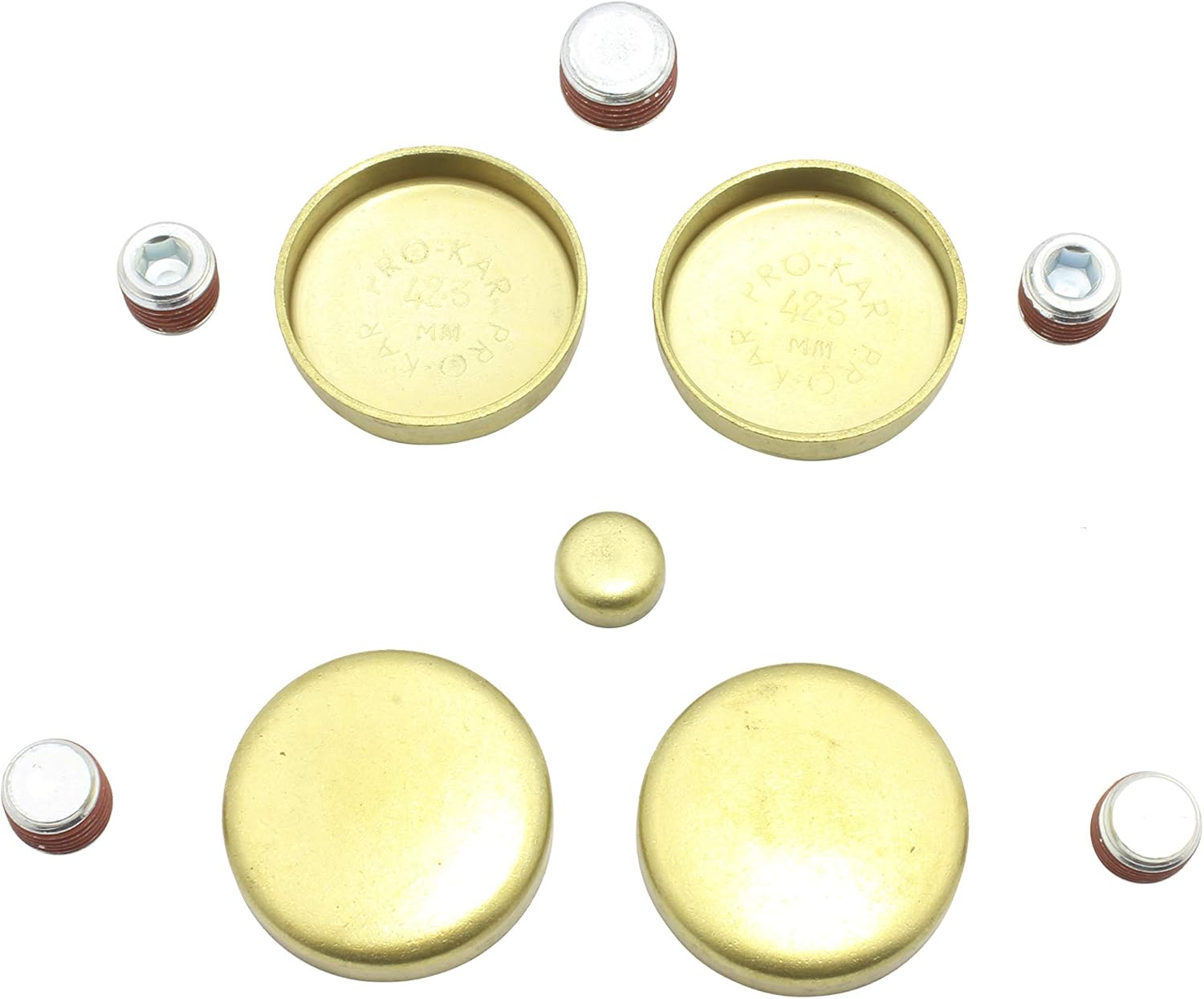 DNJ FPS328 Brass Freeze Plug Set for 1990-1997 Buick, Chevrolet, GMC, Isuzu, Oldsmobile, Pontiac Beretta, Cavalier, Century 2.2L L4 8V OHV 134cid