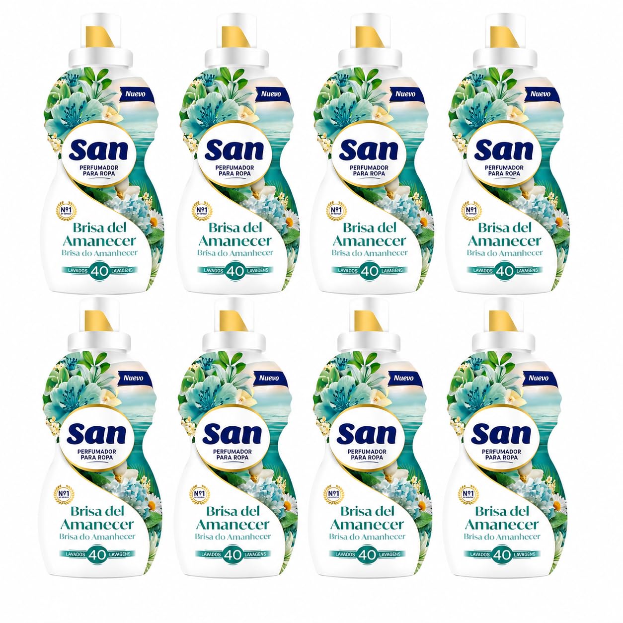Rasmacor | Pack 8 unidades SÁN Perfumador para Ropa Lavadora | Fragancia Brisa del Amanecer | Duradera 40 Lavados