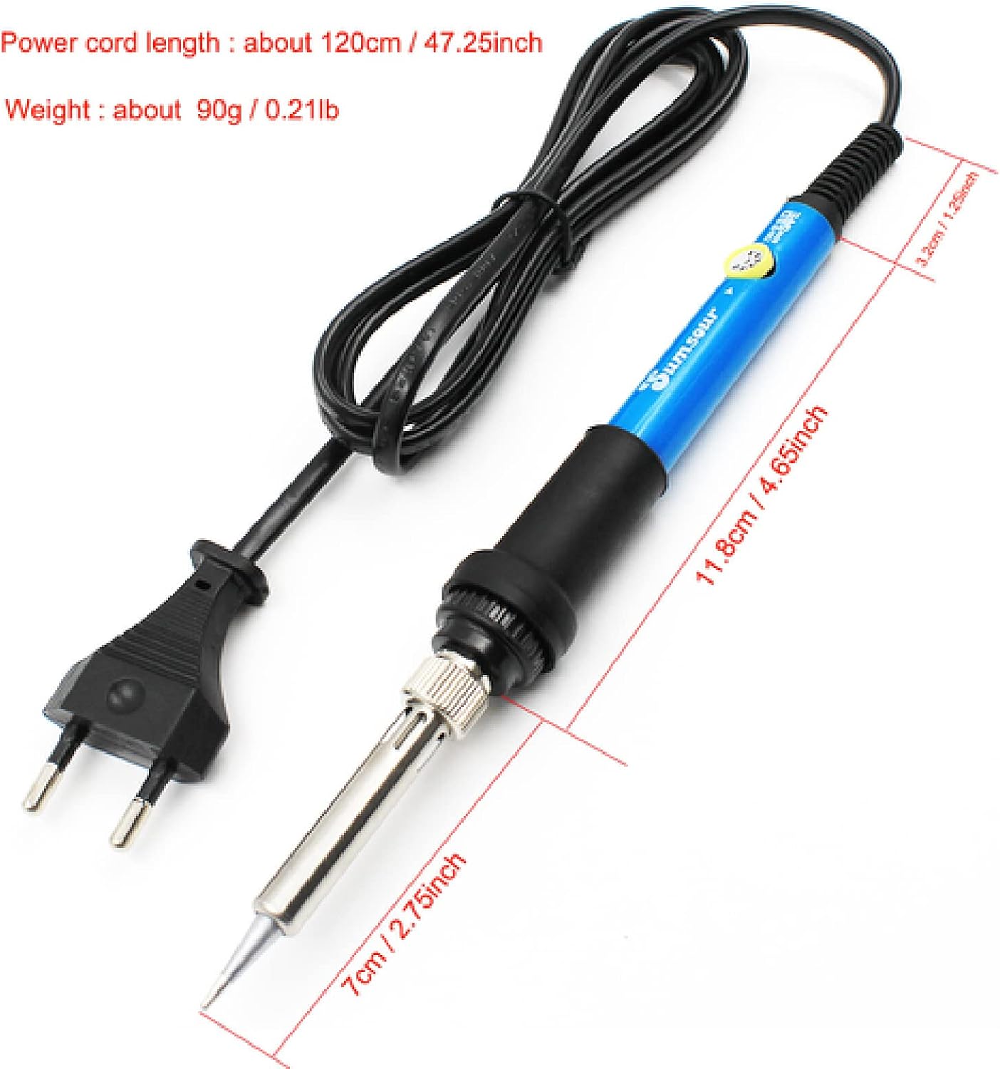 60w Adjustable Temperature Electric Soldering Iron Kit, Portable Welding Repair Tool, Soldering gun Tips, Solder Wire, Sponge, Soldering Iron Stand, Perfect for DIY Project