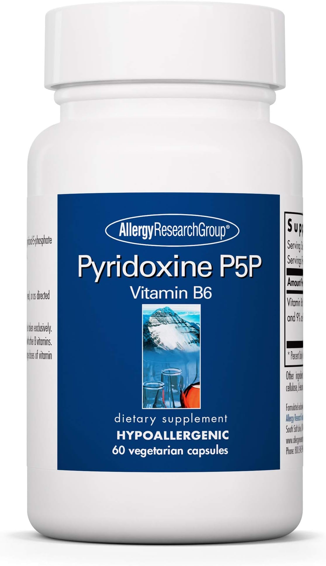 Allergy Research Group Pyridoxine P5P Supplement Active Vitamin B6 275mg