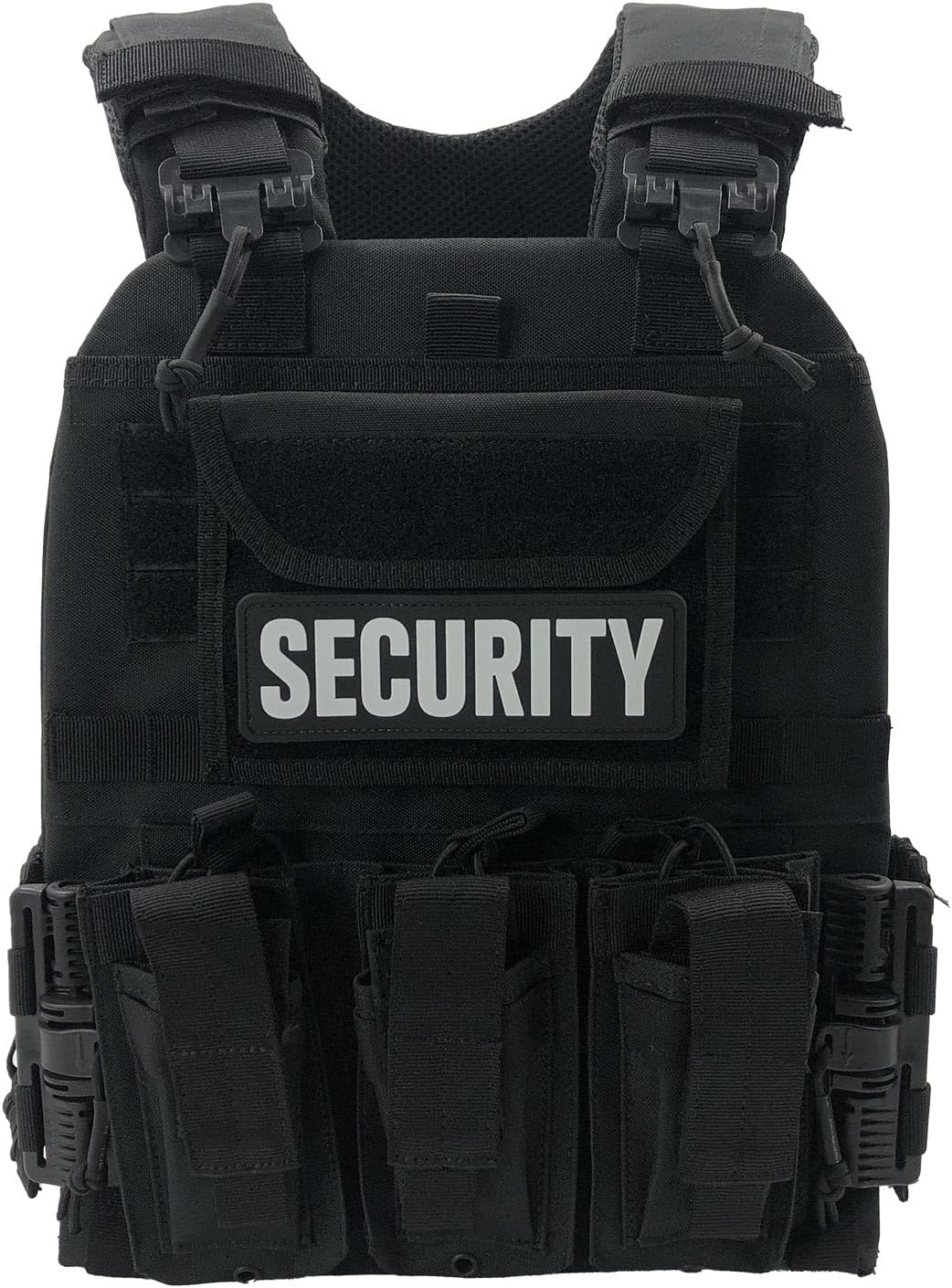 3Pcs PVC Security Patch with Hook Fastener Back for Hats Caps Vests Jackets Bags Backpacks (3 Pack, 1Pcs 4" x 1.4", 1Pcs 6" x 2", and 1Pcs 8.5" x 3")