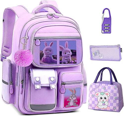 Miniatura 8 de Mochila luminosa de 15.6 pulgadas. Bolsa ligera para libros, negro y blanco, Mochila brillante