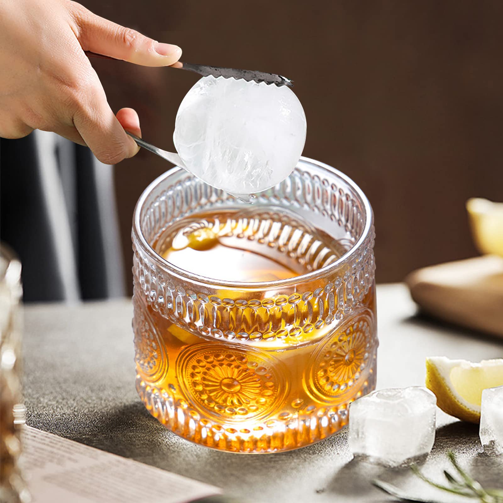 Verre à whisky japonais rotatif sans plomb, 255 g, coffret cadeau pour scotch, bourbon, vodka, whisky, etc., pour fêtes, bars, restaurants et familles, etc