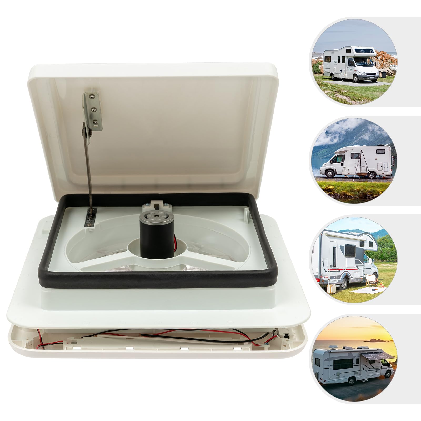 Wentylator dachowy do kampera, 12 V, 36 cm, wentylator wentylacyjny