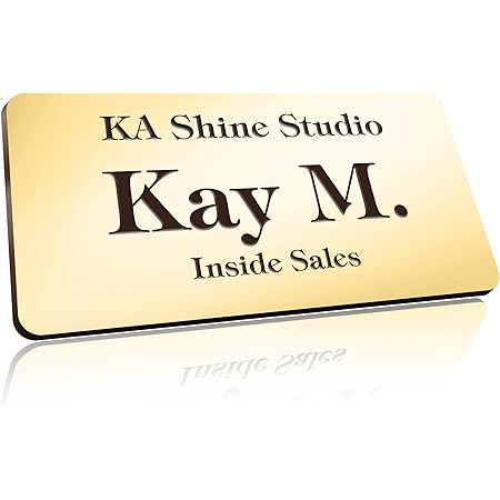 Amazon Com Personalized Name Custom Engraved Employee Badges Monogrammed Professional Name s Black With Silver Office Products