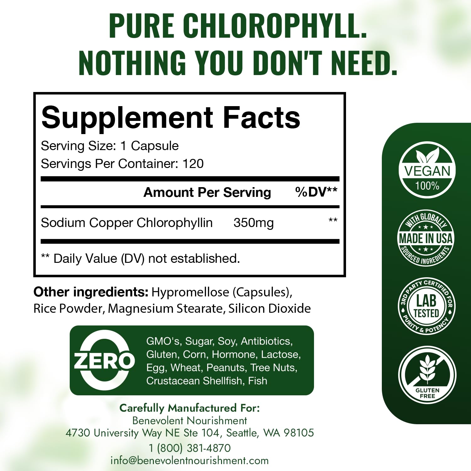 Benevolent Chlorophyll Capsules for Internal Freshness – 120 Count — Amazon image 7