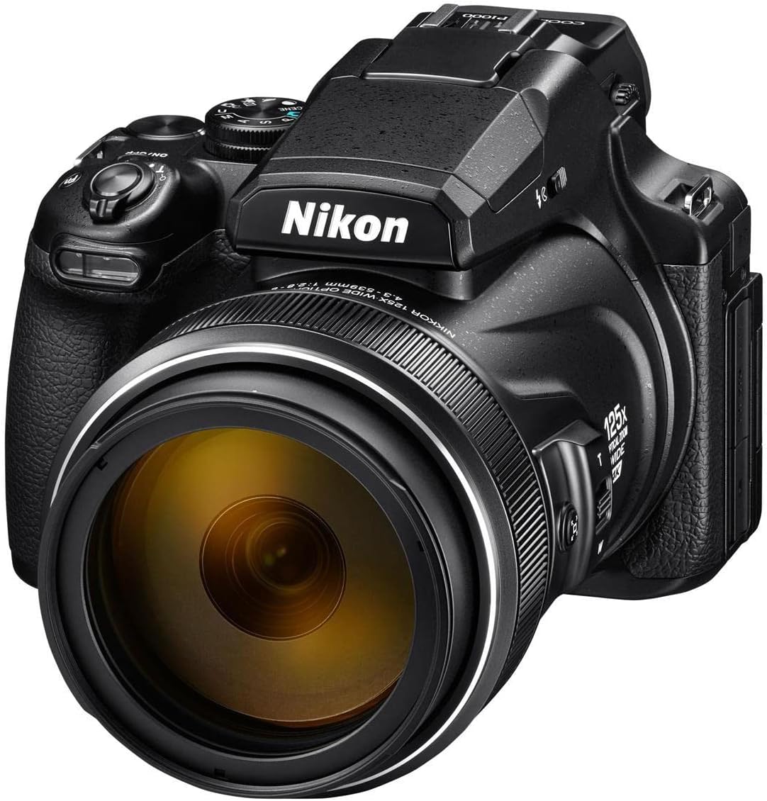 NIkon COOLPIX P1000 Superzoom Digital Camera | 125x Optical Zoom with Image Stabilization 16 MP 4K Ultra HD Video Wi-Fi Connectivity RAW Format and Rotating LCD Screen (Black)