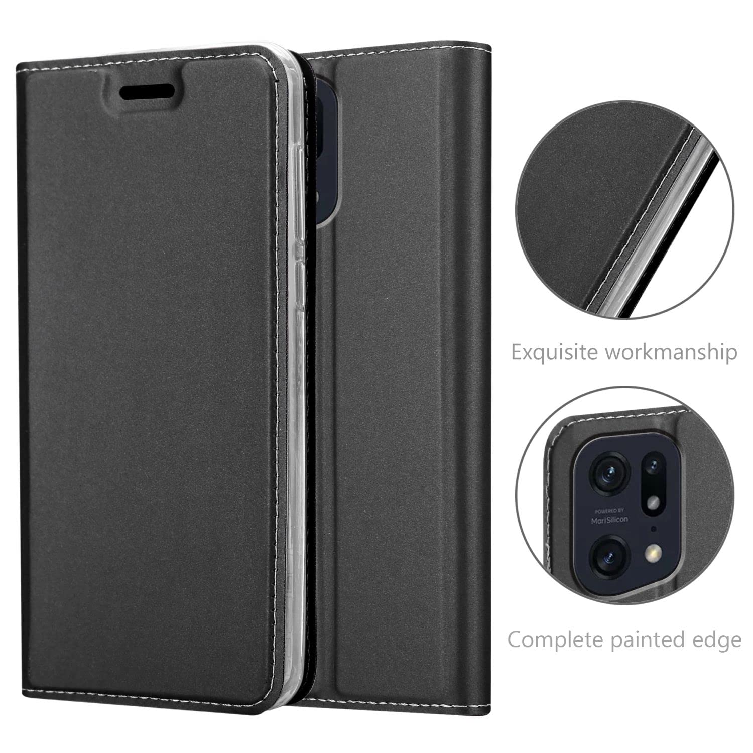 Custodia Cadorabo Per Oppo Find X5 Pro, Rossa, A Libro Con Chiusura Magnetica E Porta Carte