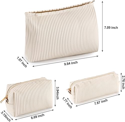 Miniatura 2 de Talltalk 3 piezas de bolsa de maquillaje cosmética para mujer, bolsa portátil de viaje, bolsa de cosméticos, bolsa de cosméticos, bolsa de