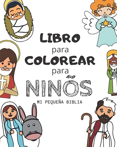 Libro para colorear para niños  Mi pequeña Biblia cuaderno para colorear para niños de 5 a 9 años  antiestrés natural  libro de colorear para ...