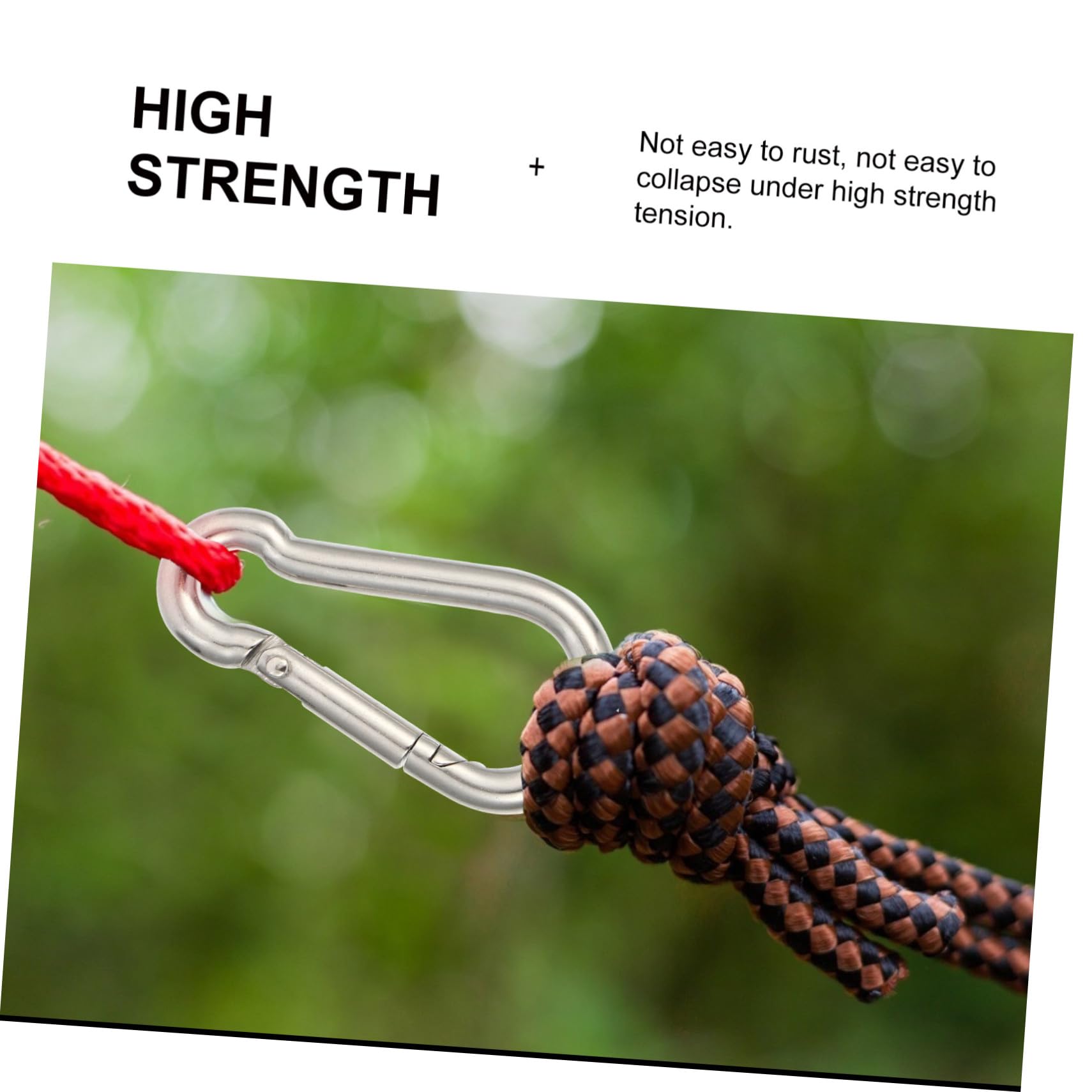 GALPADA Kit de Fixation Voile Ombrage en Acier Inoxydable Argenté, Accessoires Pratiques pour Auvent, pour Camping Protection Le Vent