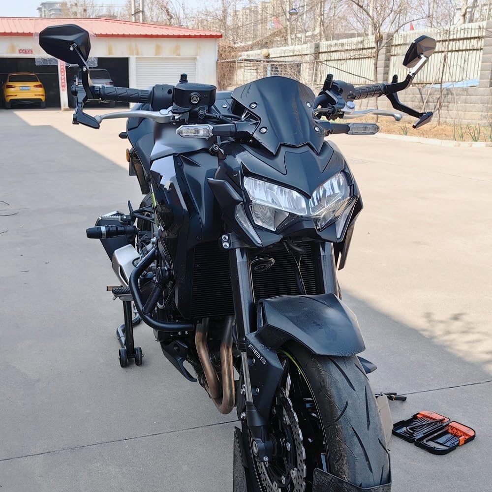 Lenkerendenspiegel Für CFMOTO NK Modelle - 1 Paar Konvexe Rückspiegel Für Motorrad