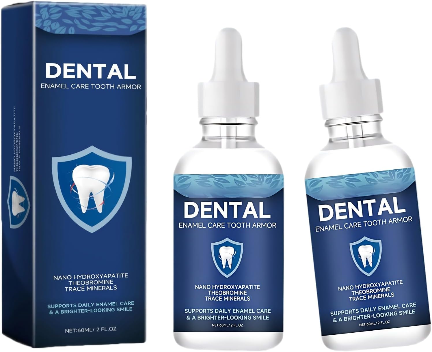 Cavity Healing Tooth Armor Liquid-Transparent Enamel Strengthening Formula with Hydroxyapatite, Enamel Support, Gum Health 2PCS，Q-ychiyanghuye2pc-01