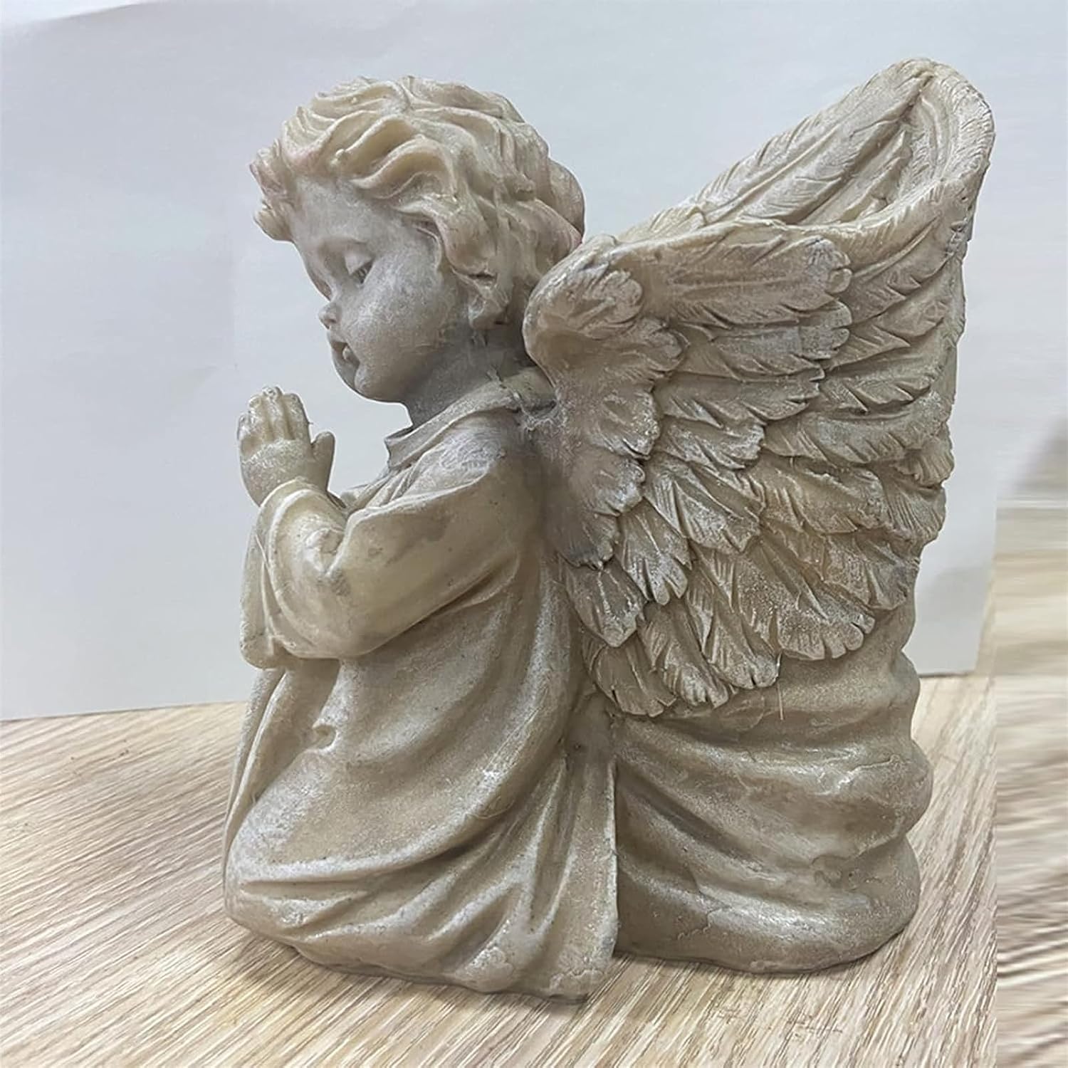 Prayer Angel Sculpture Angel Indoor Miniature Resin Ornament Creative Flower Pot Fairy Garden Home Statue Memorial Gifts