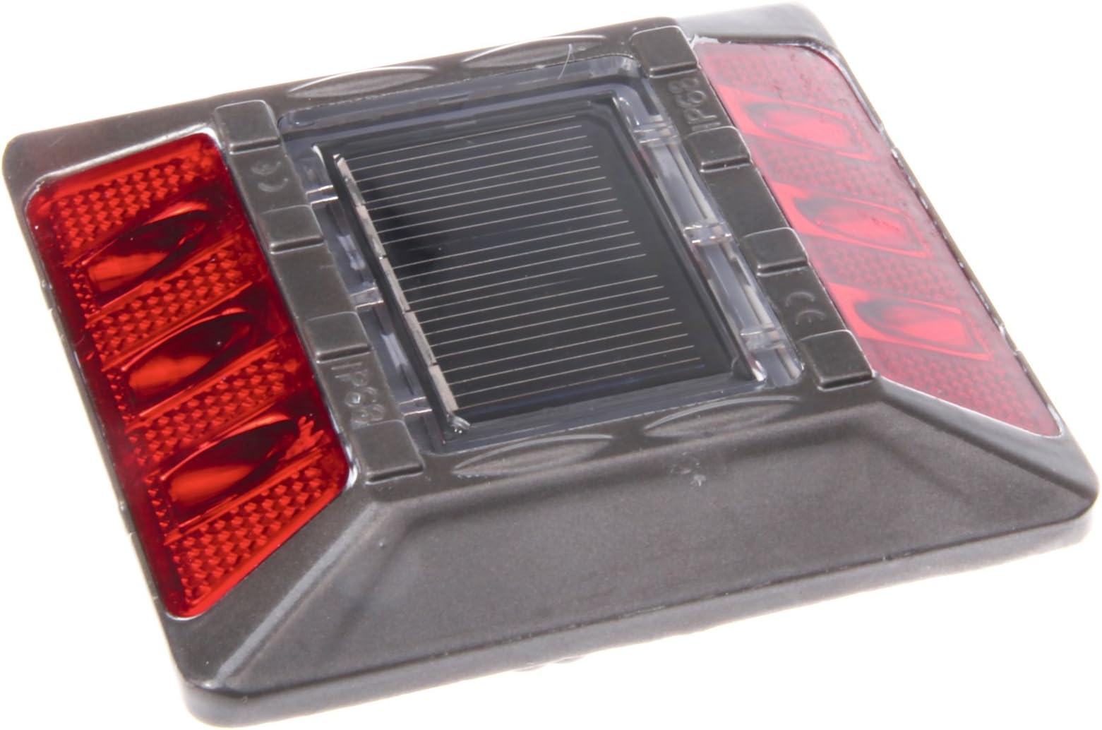 Commercial Aluminum Solar Road Stud Deck Dock Light w/ Recessed Anchor- Red