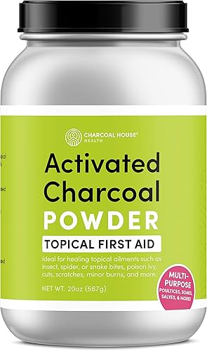 Miniatura 5 de Polvo de carbón activado de madera dura, primeros auxilios tópicos para hacer cataplasmas de carbón, remojos de carbón para pies, baños de carbón y
