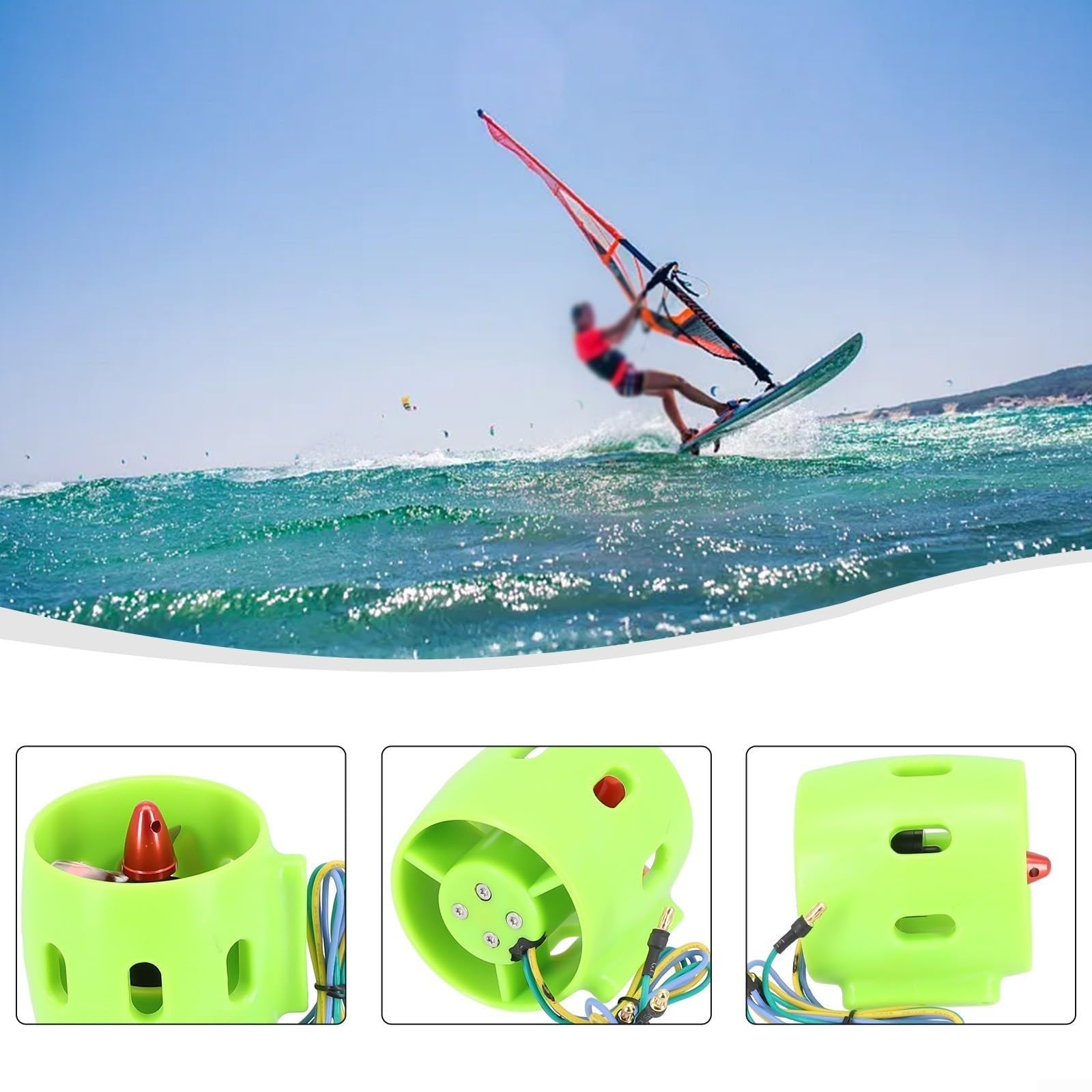 Propulsore subacqueo, 12/24 V 20 A in senso orario/antiorario brushless modello nave elettrico barca da pesca motori motore di ricambio per jet boat RC barca (in senso orario)