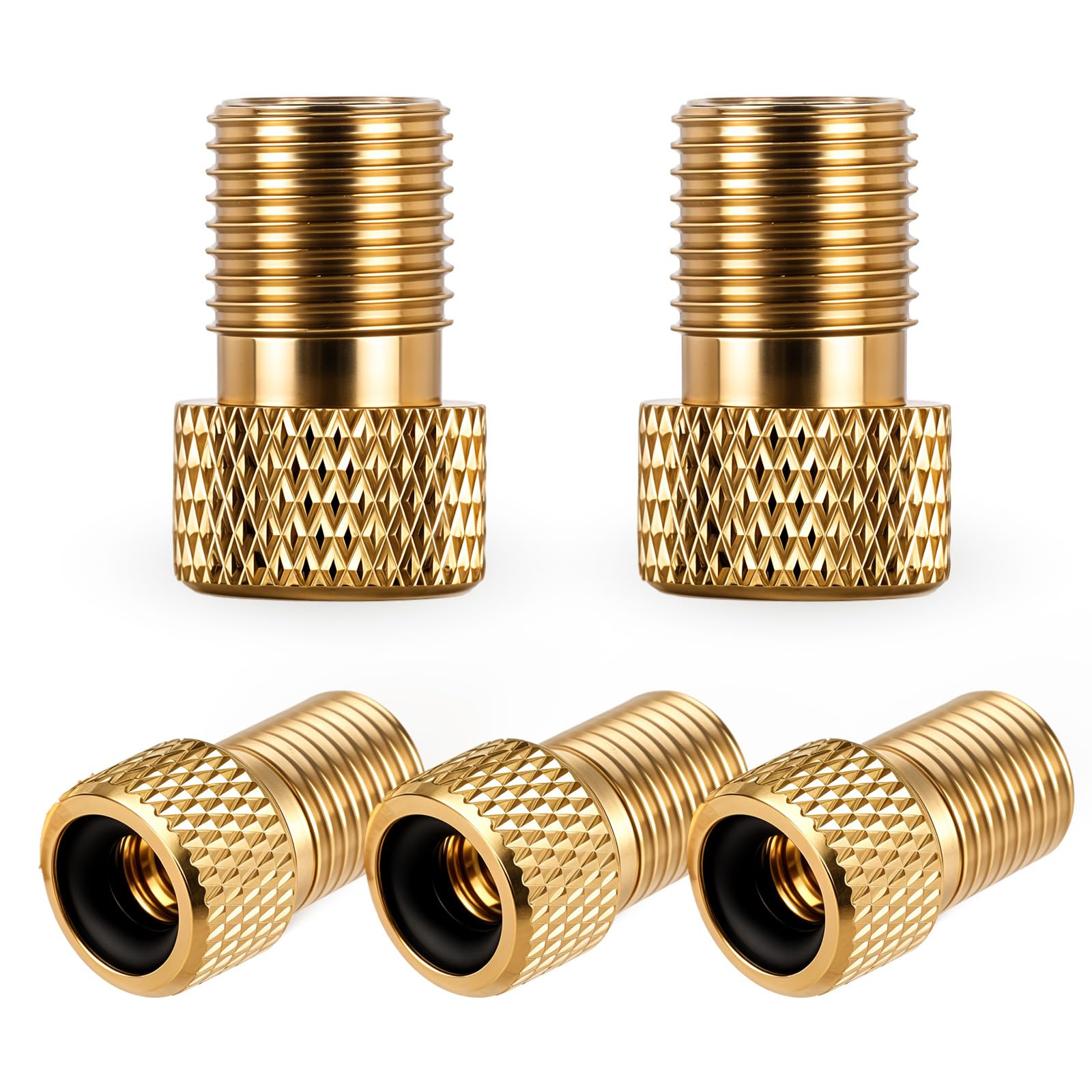5 Stück Fahrradventil Adapter, Autoventil Adapter Luftpumpe Adapter Alle Ventiladapter Mit Dichtring Fahrrad, Französisches Ventil Adapter Für Fahrradpumpe Standpumpe Luft- Ballpumpe