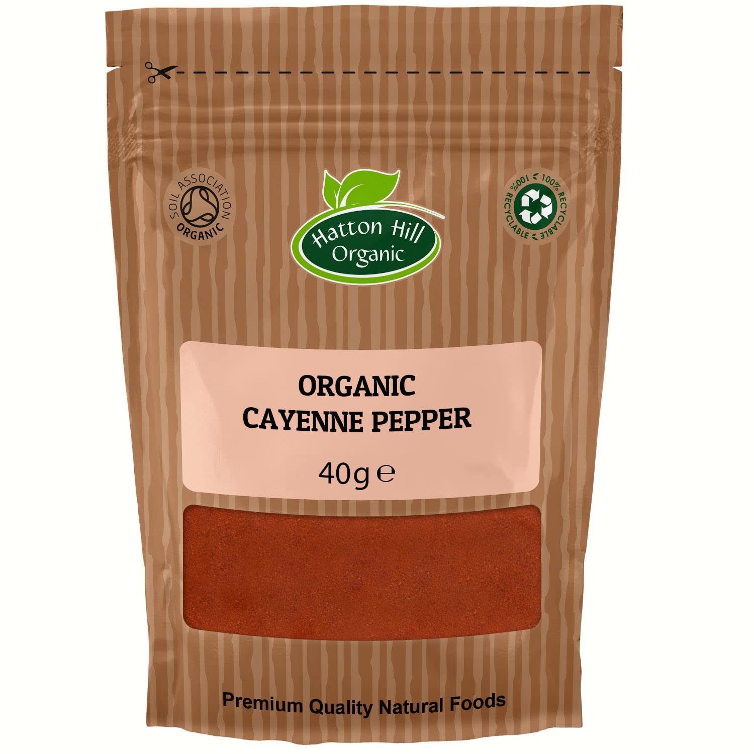 Organic Cayenne Pepper 50g by Hatton Hill | Cayenne Pepper Rich, Deliciously Warm, Smoky Aroma, Make it an Appealing Addition to Many Dishes.