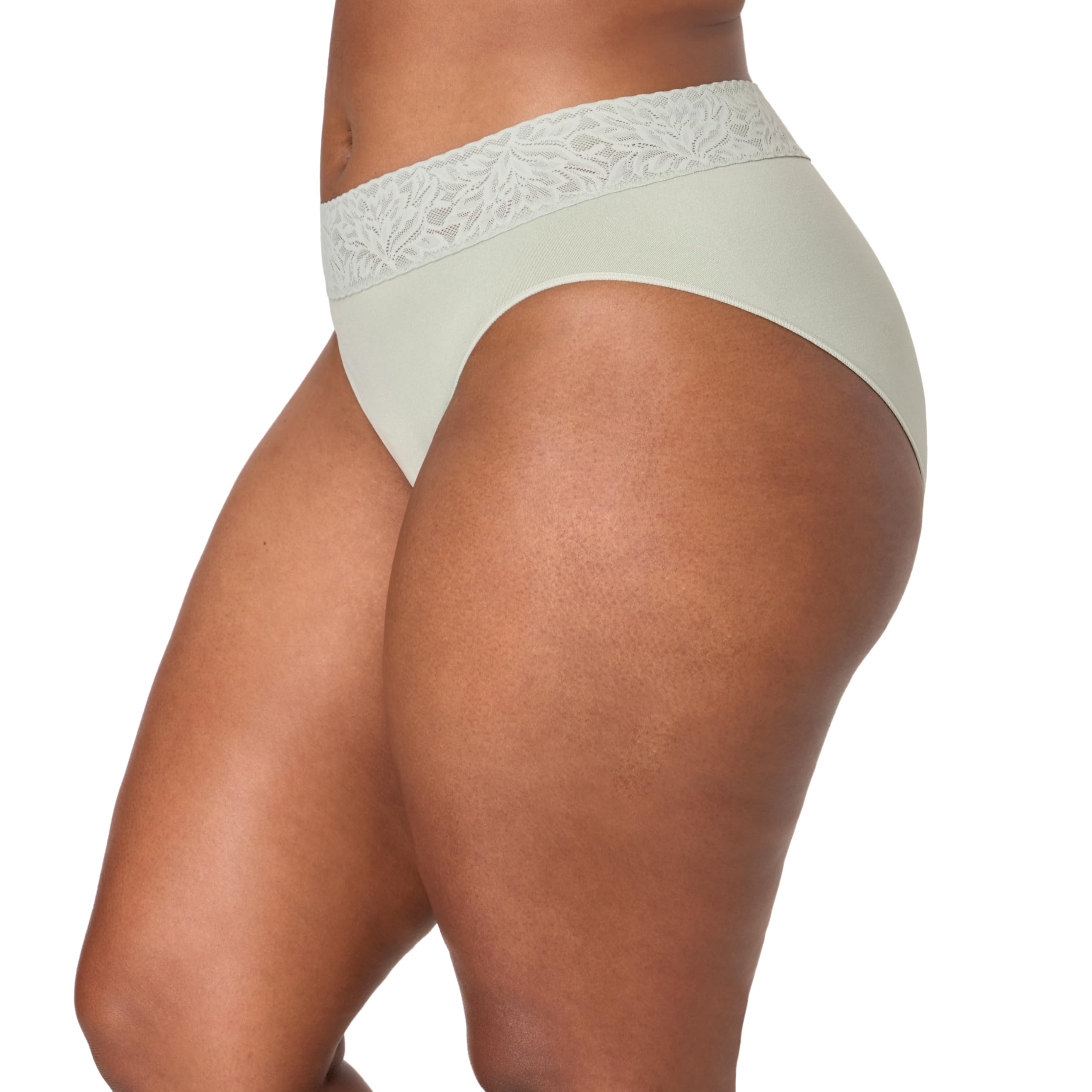 Bali Damen Underwear, Modern Seamless Lace Hi-Cut Panties, Moisture-Wicking for Women Slip (3er Pack)