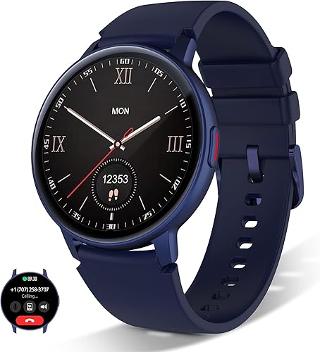 Reloj inteligente para mujeres y hombres llamadas de contestamarcado reloj de cara redonda de 13 pulgadas reloj inteligente con pantalla siempre