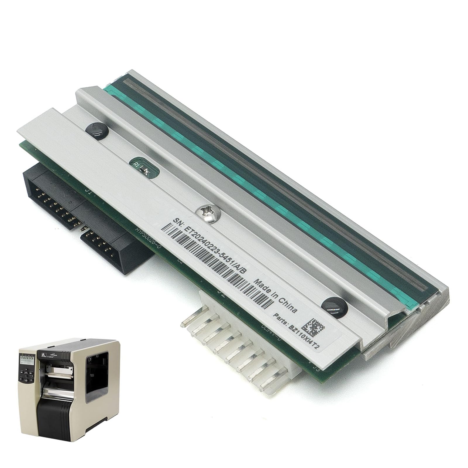 hanless P1004230 Replacement Printhead for Zebra 110Xi4 105SL Plus - 203dpi Precision Thermal Print Head for Enhanced Label Printing Quality