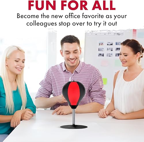 Miniatura 4 de GLACIAL Saco de boxeo de escritorio para aliviar el estrés viene con abrazadera de escritorio y ventosa extra fuerte