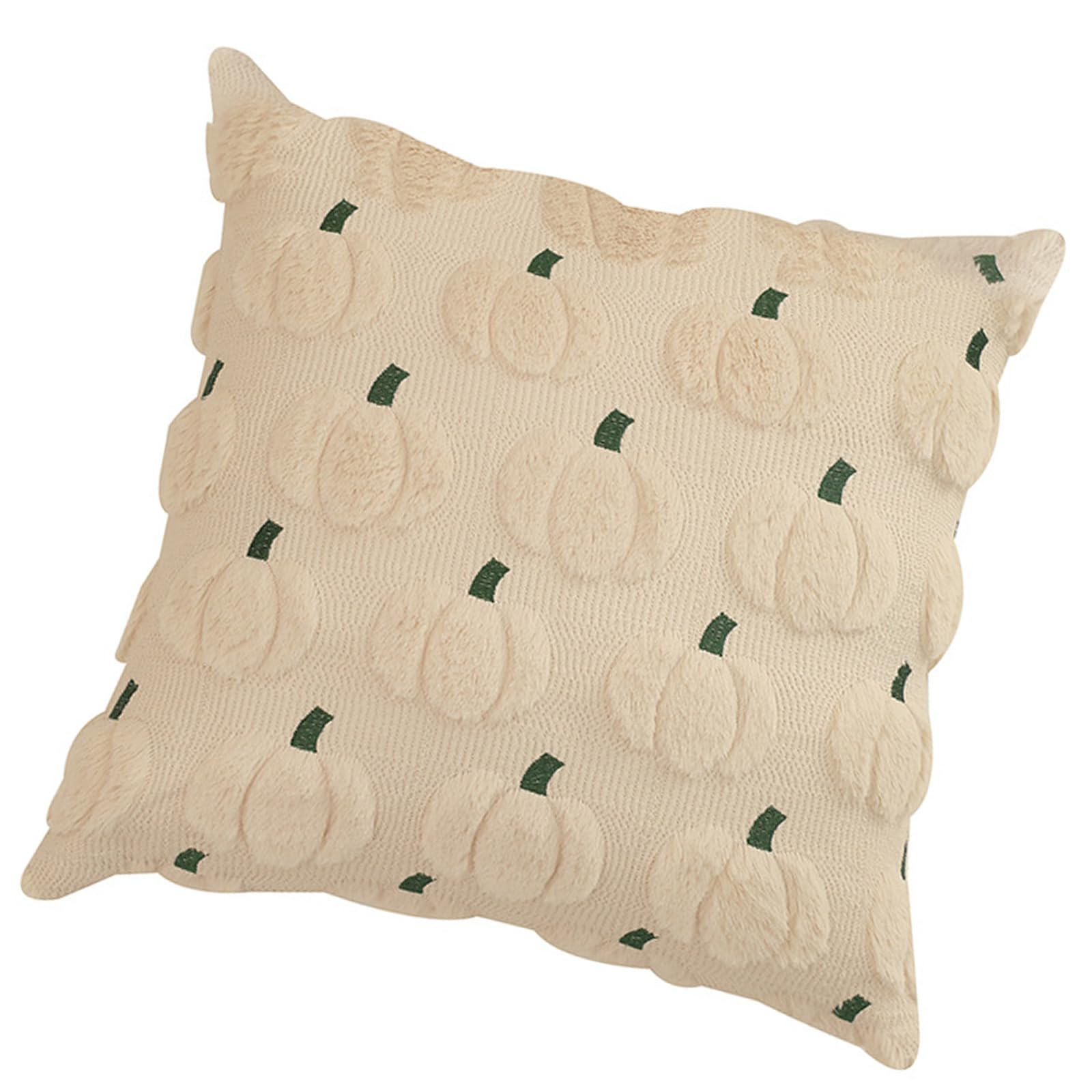 carotoe Cushioned Vegetable Pillow Protector Cozy Fall Bedding Accent with Needlecraft Detailing Fleece Pumpkin Pillow Protect