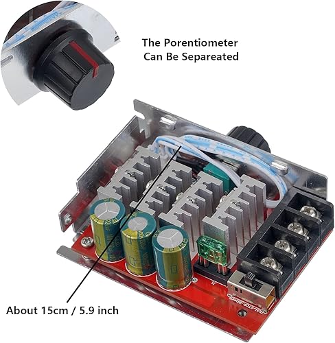 Miniatura 3 de BOJACK Control del controlador de velocidad del motor de 7-70V PWM DC 30A