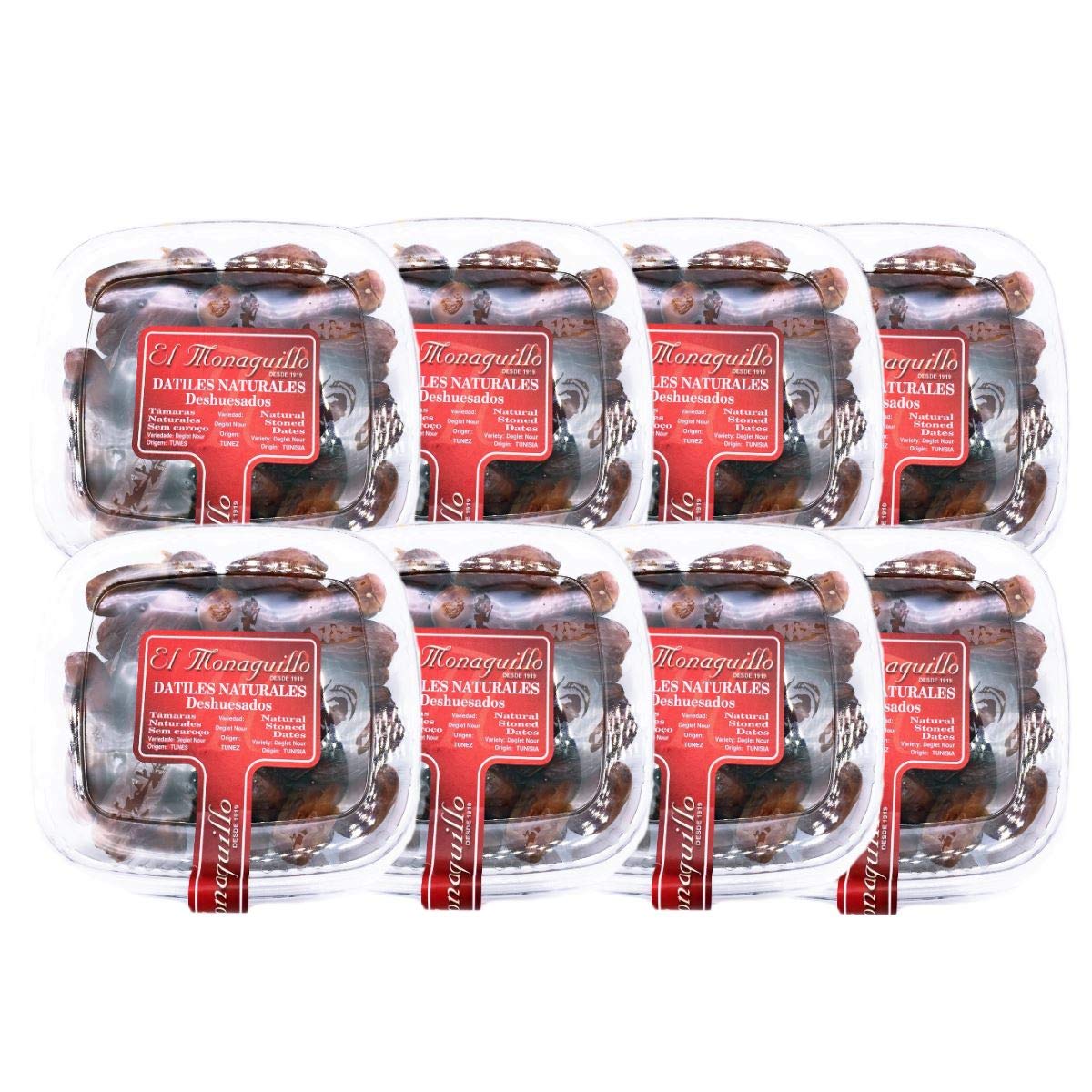 Deglet Nour getrocknete Datteln 8x 400g aus Süd Tunesien - 100 % natürliche Premium Qualität - ohne Kern - glutenfrei - ungeschwefelt- vegan