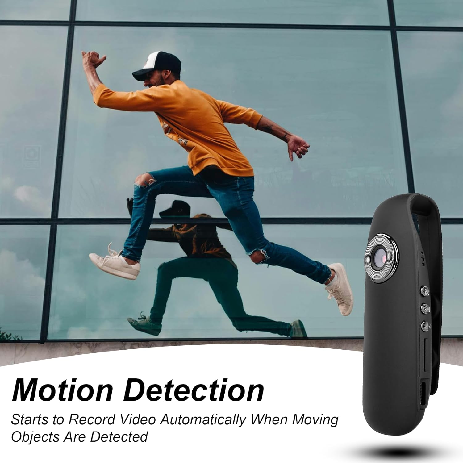 Mini Body Camera with Audio and Video Recording, HD 1080P Bodycam, Small Personal Police Body Cam, Clip on Wearable POV Camera with 32G SD Card, Motion Detection, Loop Record
