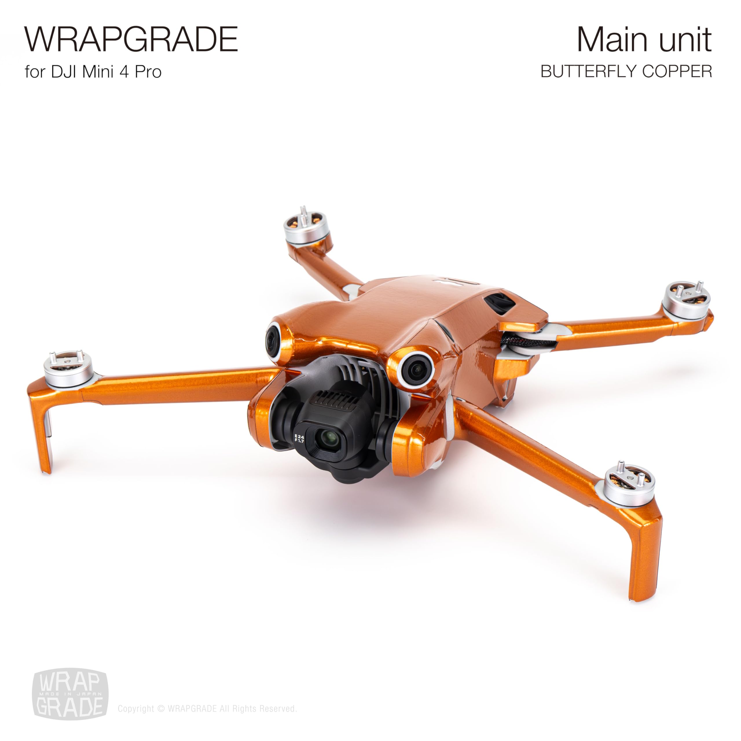WRAPGRADE Skin Stickers Compatible with DJI Mini 4 Pro, Butterfly Copper, DJI Mini 4 Pro, 5.59 x 2.76 x 2.13 inches - Image 3