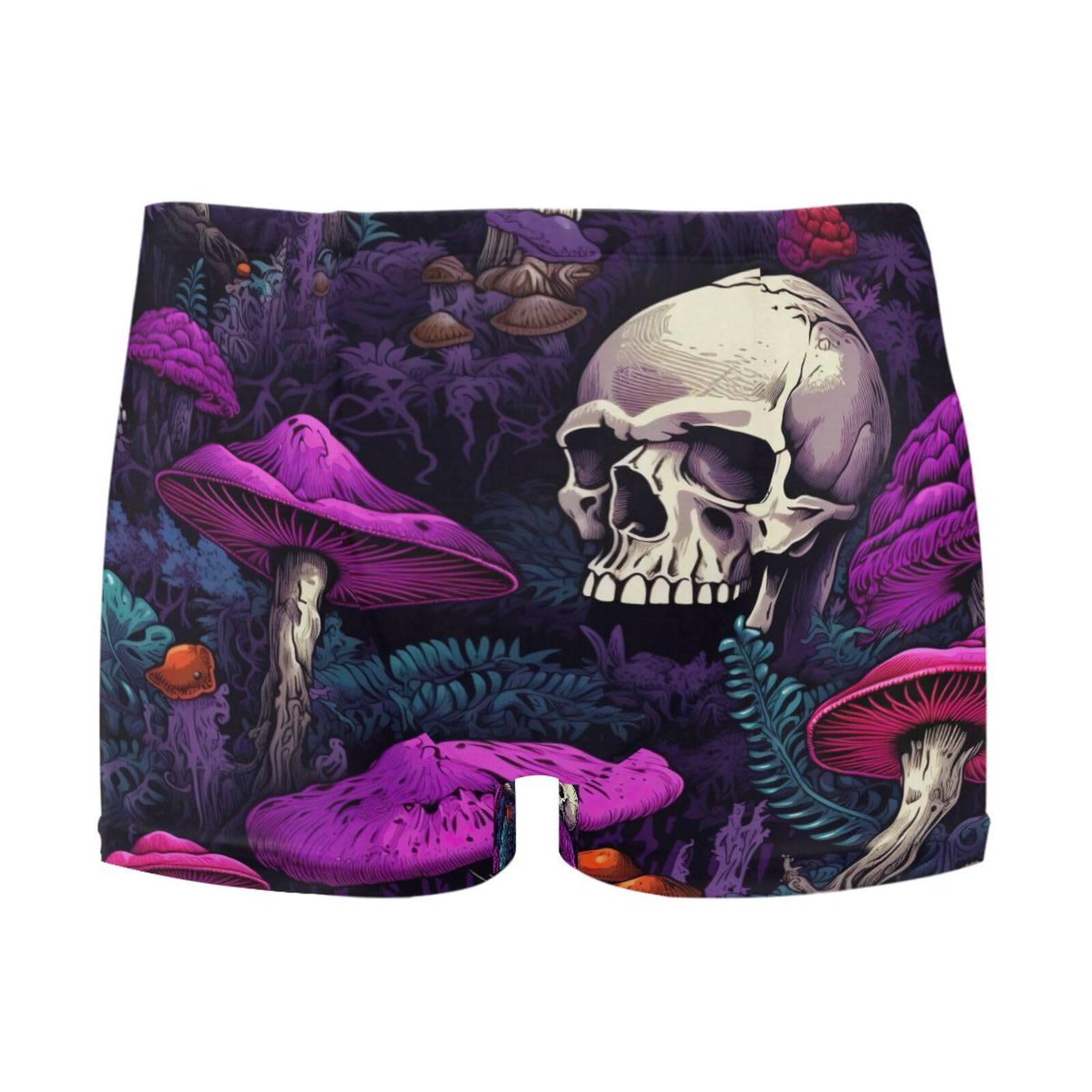 UMIRIKO Skull Mushroom Mens Swim Trunks Swimwear Bathing Suit Swim Brief Square Leg Board Short S-3XL 202a2053