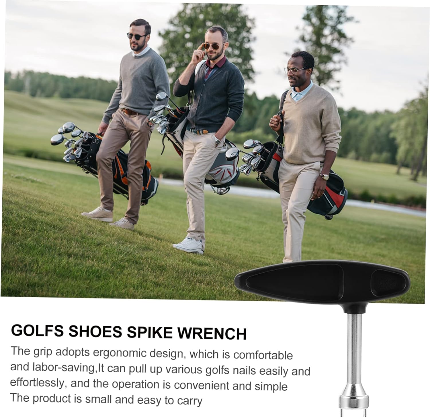 Spike Wrench for Golf Shoes Nail Lifter Remover Easy to Use Ratcheting Design