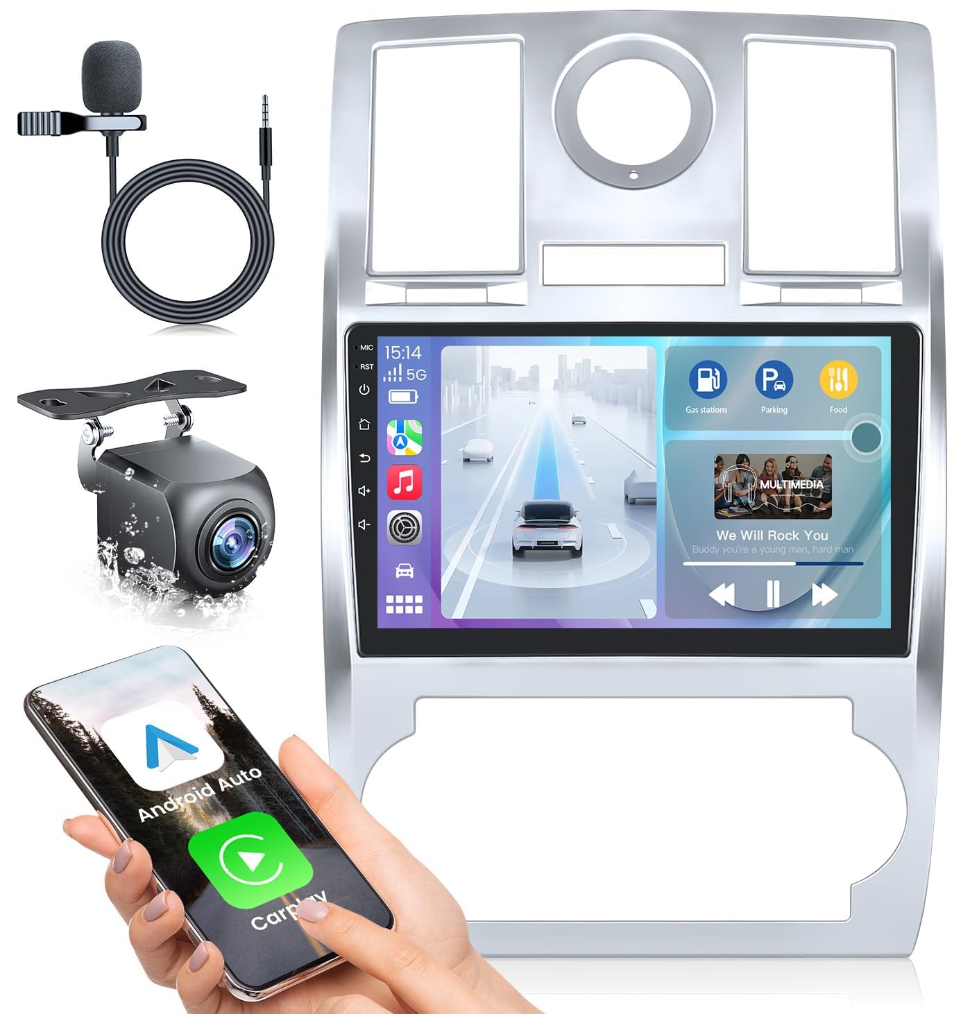 Car Radio for Jeep Chrysler 300C 300 2005-2010: [8Core 4G+32G] Android 13 5GWiFi 9" 1280 * 800 Touch Screen Stereo Head Unit - Carplay Android Auto