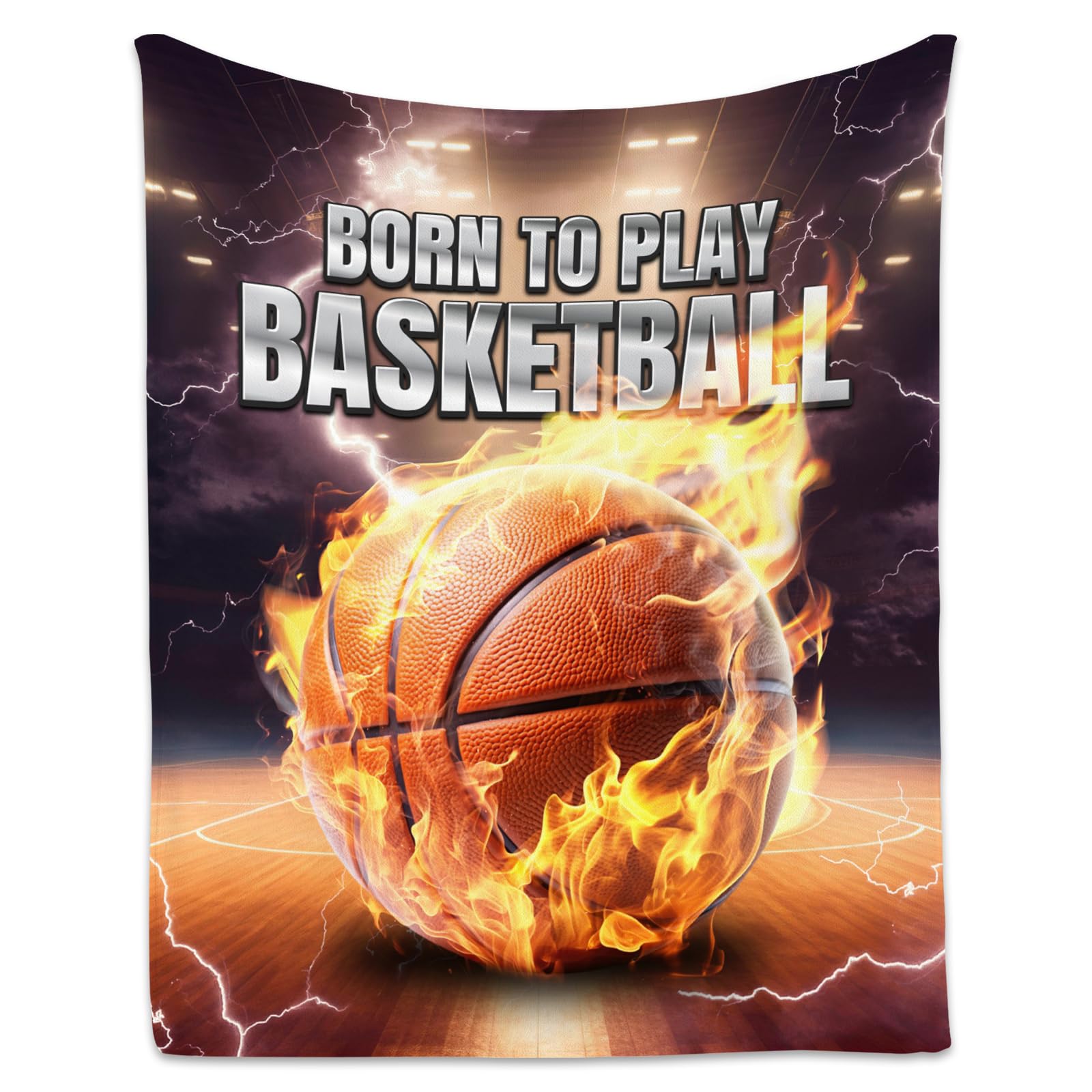 Blanket for Boys - Basketball Themed Gifts for Basketball Lovers - Soft, Fuzzy & Plush Sports Throw Blanket for Kids - 40