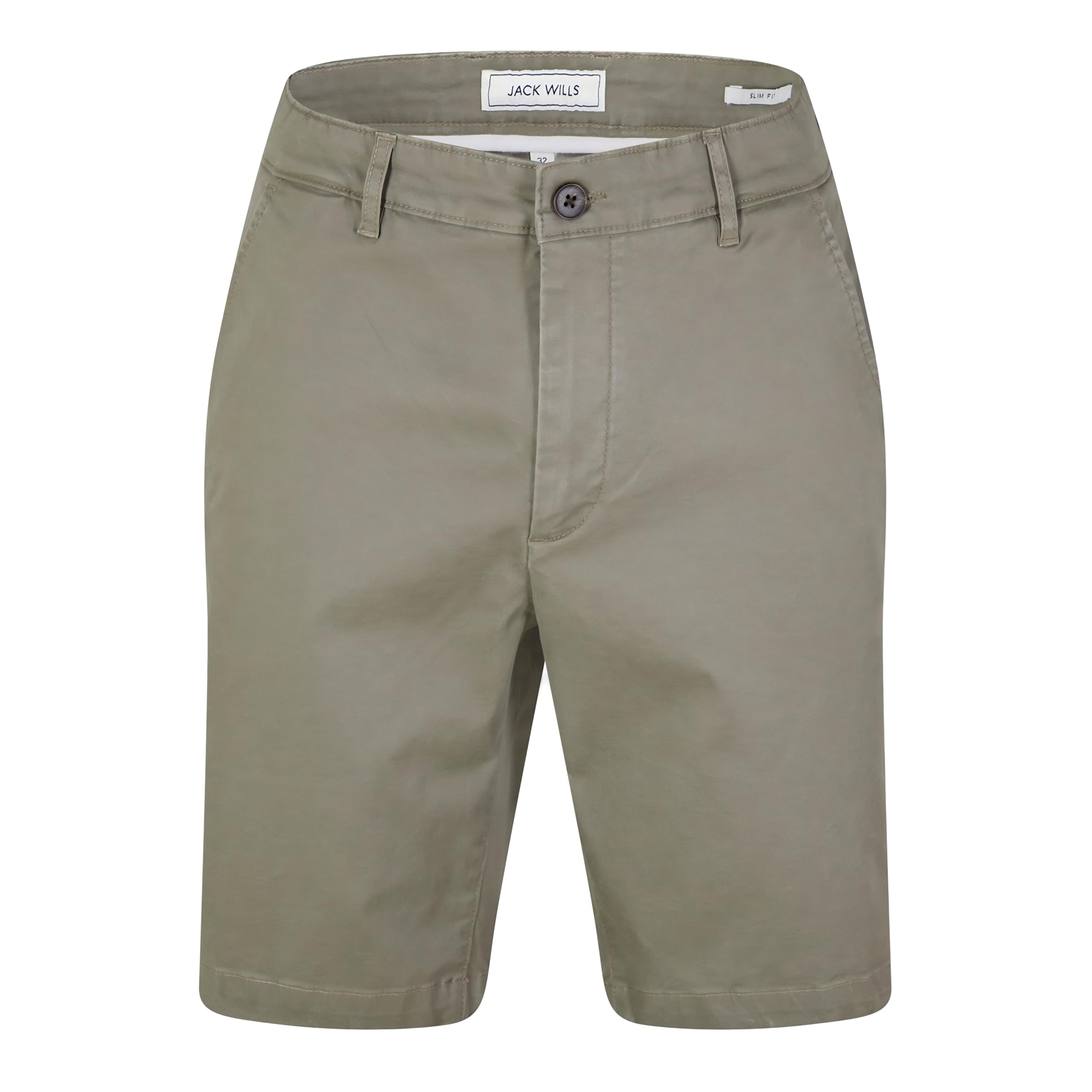 Jack Wills Mens Slim Chino Shorts Olive 32W / 32L