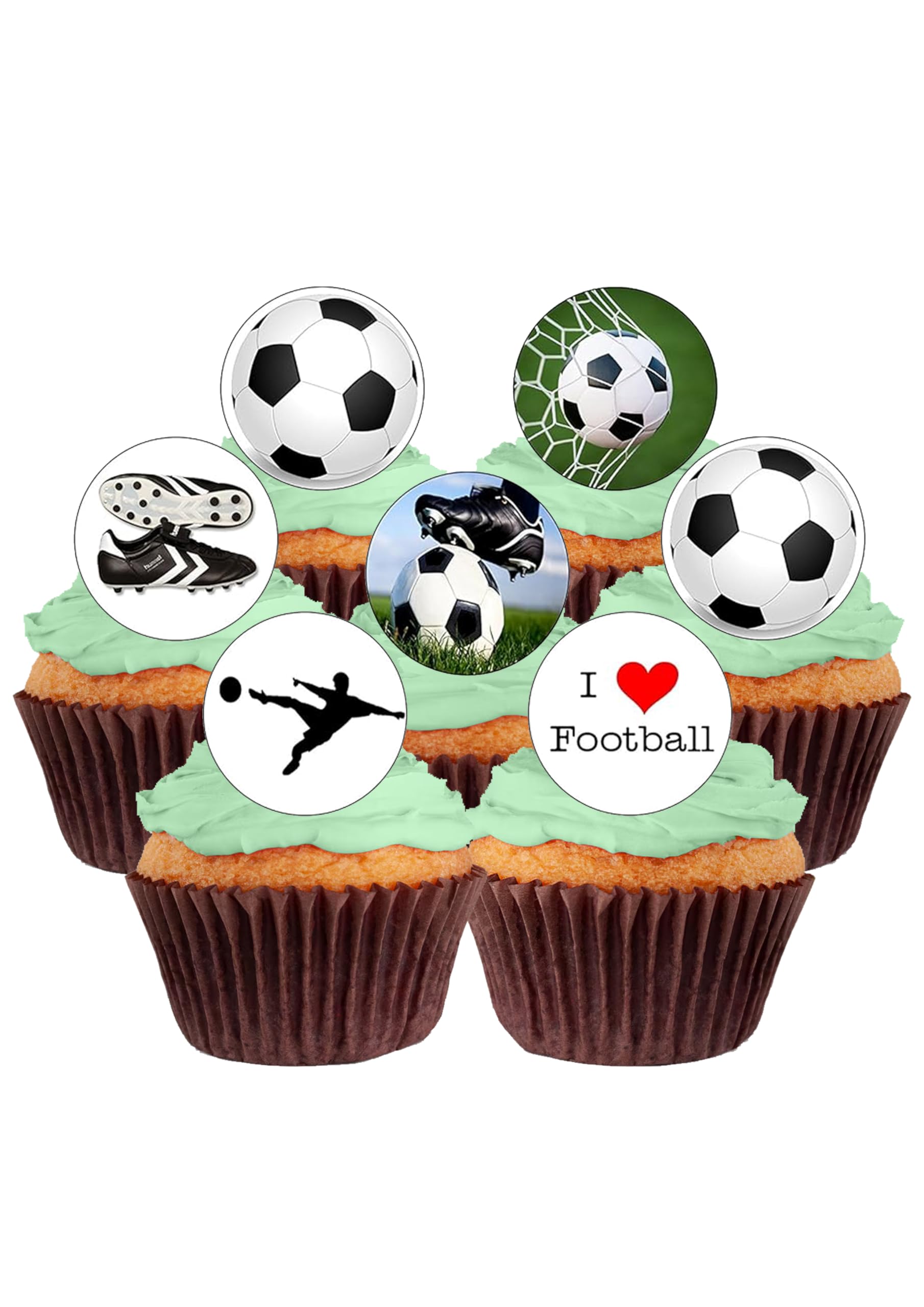 Cupcake toppers ster zilver (6 stuks