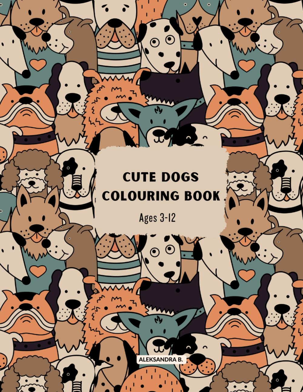 Cute Dogs, Colouring Book