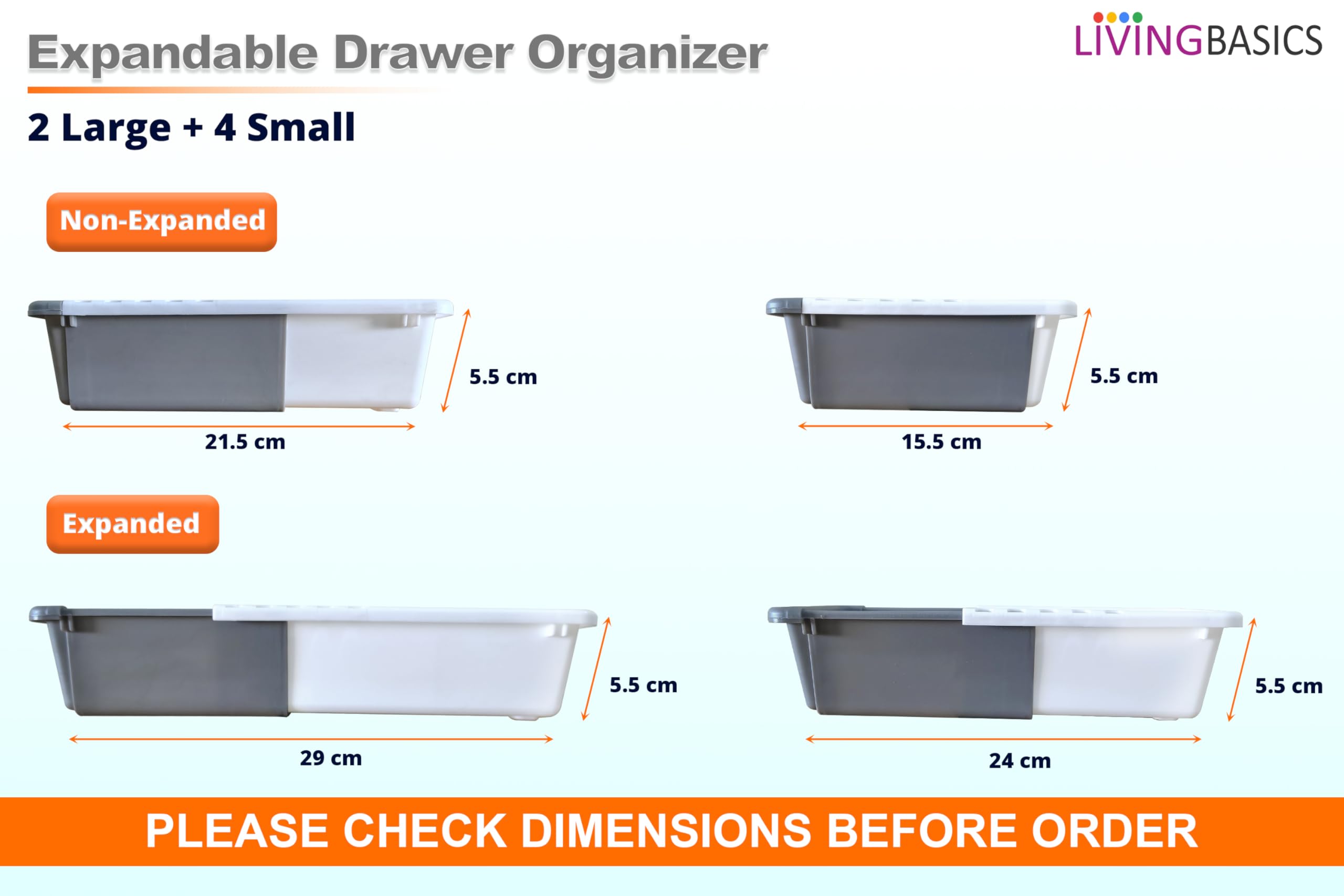 Expandable Drawer Organizers - Keep Drawers Tidy -2 Expandable Drawer Organizers - Keep Drawers Tidy -2