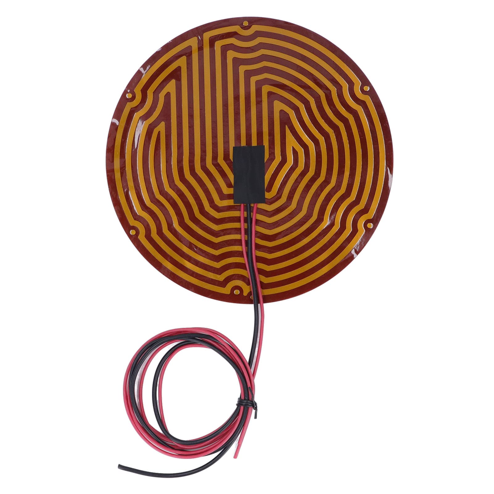 PI Heating Film 220mm Diameter Fast Heating Safe 100K Thermistor Strong Adhesive PI Polyimide Film Heater for 3D Printer (DC12V 150W)