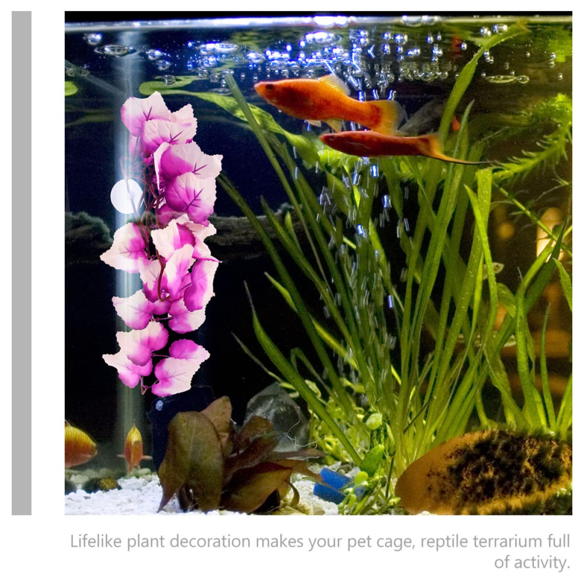 Kisangel 3 Ensembles Aménagement Paysager pour Animaux De Compagnie Rotin Reptile Tortue Accessoires Gecko Accessoires Fausse Plante Plante Serpent Cache-Serpent Plantes Décor 2 pièces * 3