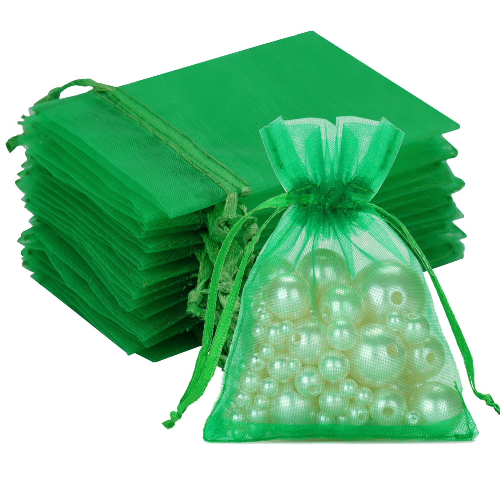 G2PLUS White Organza Gift Pouches - 7x9 CM Small Organza Favor Bags, 50 PCS Wedding Jewelry Bags - Clear Mesh Pouches for Wedding, Christmas, Birthday, Anniversary — view 32